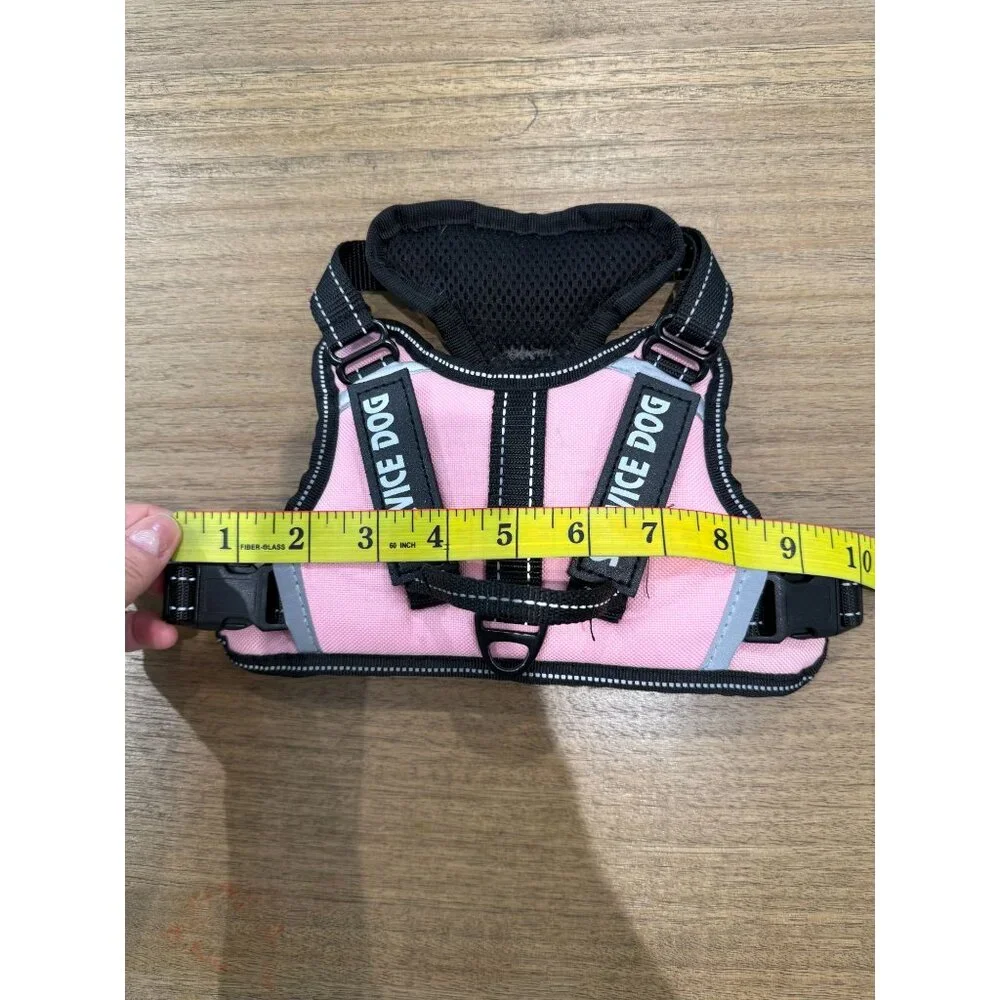 Pink Reflective Dog Harness, size small